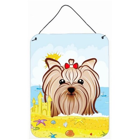 Carolines Treasures Yorkie Yorkshire Terrier Summer Beach Wall or Door Hanging Prints BB2072DS1216